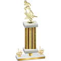 Premium Single Gold Glacier First Place Football Trophy