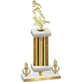 Premium Single Gold Glacier Victory Football Trophy