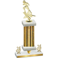 Premium Single Gold Glacier Year Football Trophy