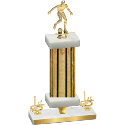 Premium Single Gold Glacier First Place Soccer Trophy