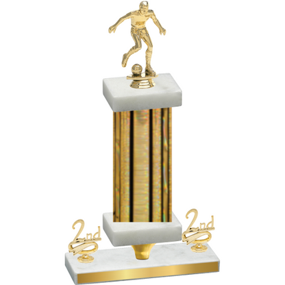 Premium Single Gold Glacier Second Place Soccer Trophy