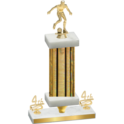 Premium Single Gold Glacier Fourth Place Soccer Trophy