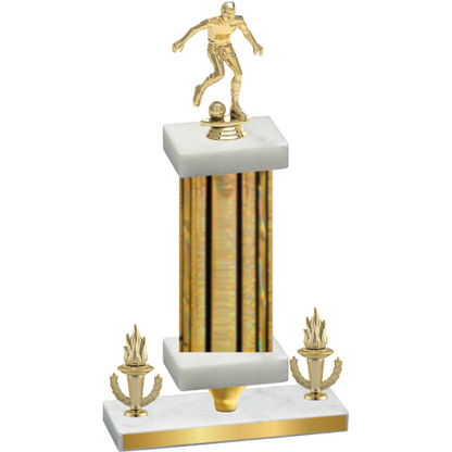 Premium Single Gold Glacier Victory Soccer Trophy