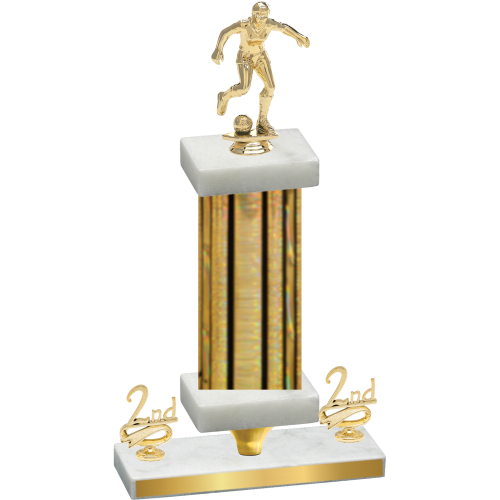 Premium Single Gold Glacier Second Place Soccer Trophy