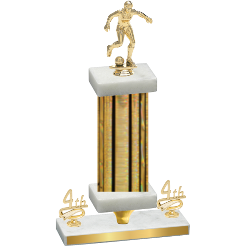 Premium Single Gold Glacier Fourth Place Soccer Trophy