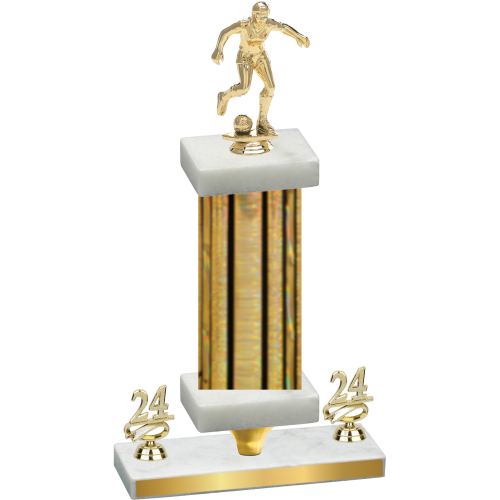 Premium Single Gold Glacier Year Soccer Trophy