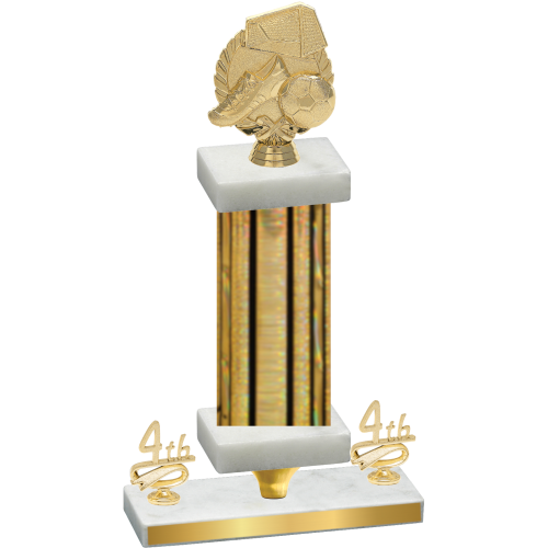 Premium Single Gold Glacier Fourth Place Soccer Trophy