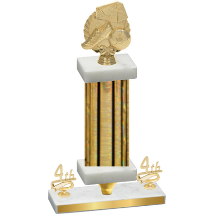 Premium Single Gold Glacier Fourth Place Soccer Trophy
