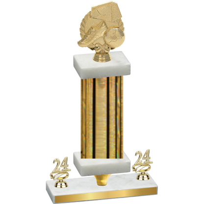 Premium Single Gold Glacier Year Soccer Trophy