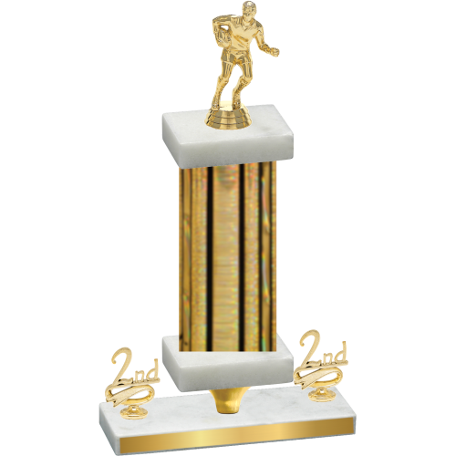 Premium Single Gold Glacier Second Place Rugby Trophy