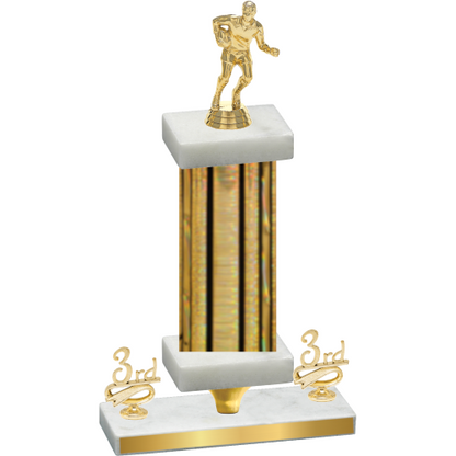 Premium Single Gold Glacier Third Place Rugby Trophy
