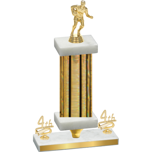 Premium Single Gold Glacier Fourth Place Rugby Trophy