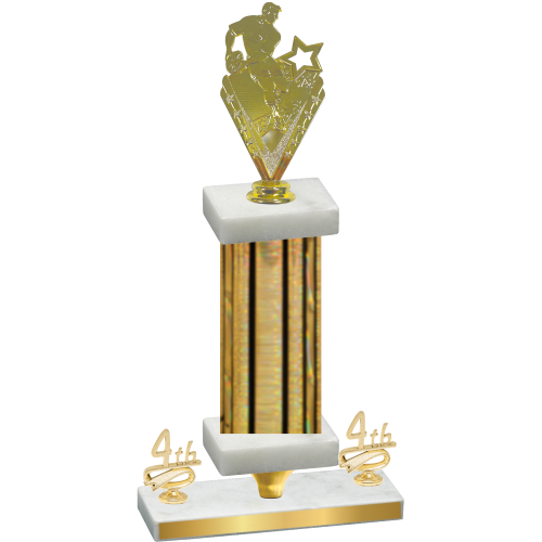 Premium Single Gold Glacier Fourth Place Rugby Trophy