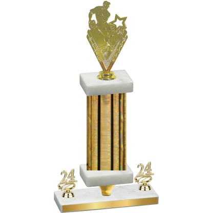 Premium Single Gold Glacier Year Rugby Trophy