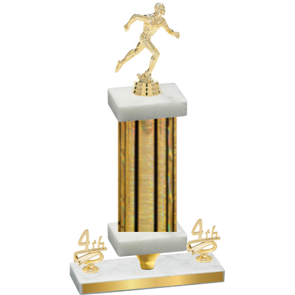 Premium Single Gold Glacier Fourth Place Running Trophy