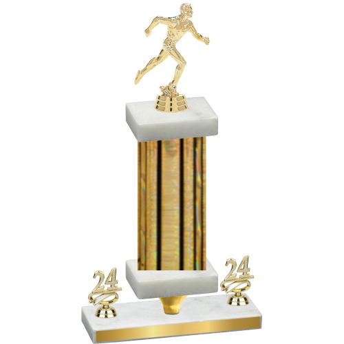 Premium Single Gold Glacier Year Running Trophy