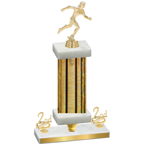 Premium Single Gold Glacier Second Place Running Trophy