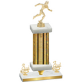 Premium Single Gold Glacier Third Place Running Trophy