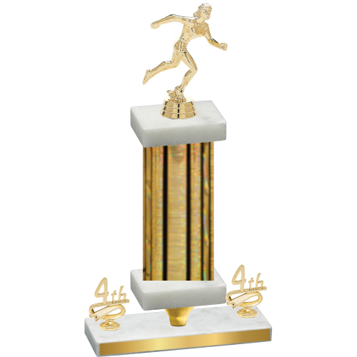 Premium Single Gold Glacier Fourth Place Running Trophy