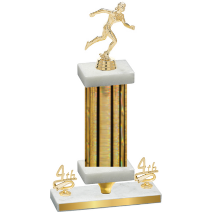 Premium Single Gold Glacier Fourth Place Running Trophy