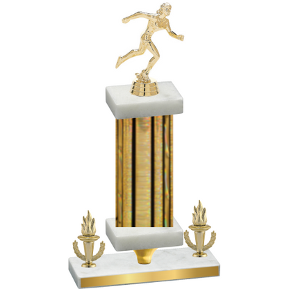 Premium Single Gold Glacier Victory Running Trophy