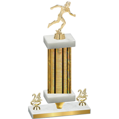 Premium Single Gold Glacier Year Running Trophy
