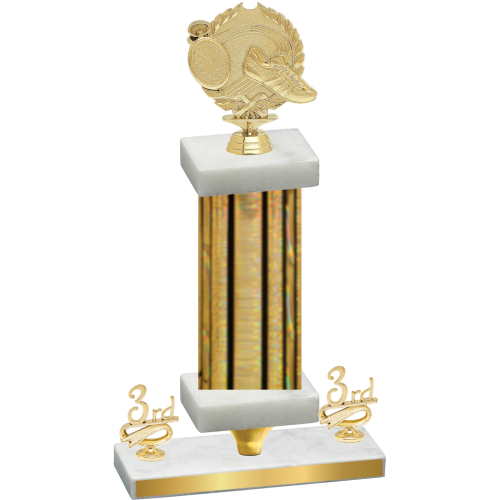 Premium Single Gold Glacier Third Place Running Trophy