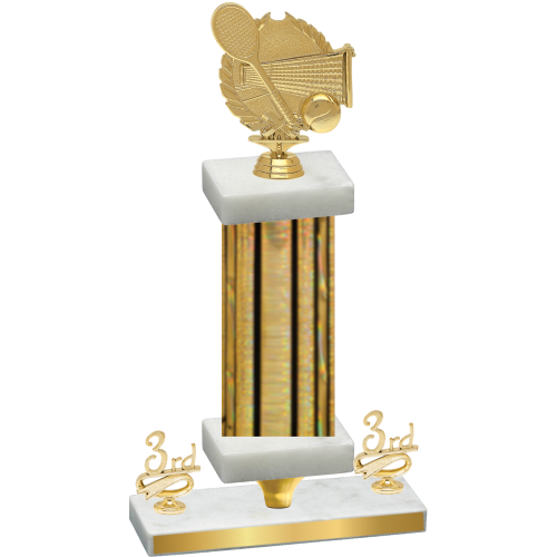 Premium Single Gold Glacier Third Place Tennis Trophy