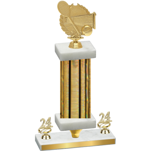 Premium Single Gold Glacier Year Tennis Trophy