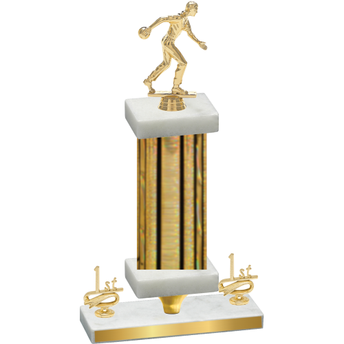 Premium Single Gold Glacier First Place Bowling Trophy