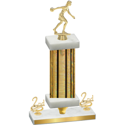 Premium Single Gold Glacier Second Place Bowling Trophy
