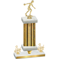 Premium Single Gold Glacier Third Place Bowling Trophy