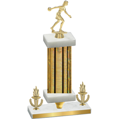 Premium Single Gold Glacier Victory Bowling Trophy