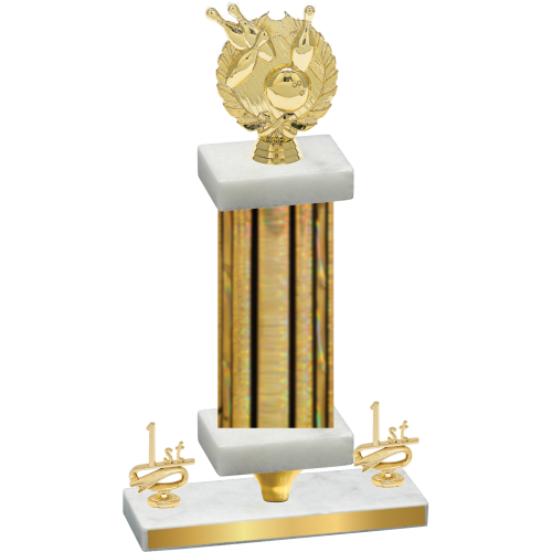 Premium Single Gold Glacier First Place Bowling Trophy