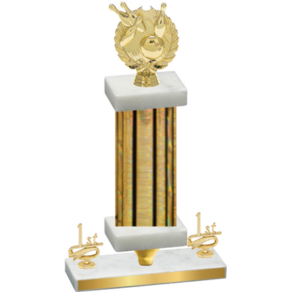 Premium Single Gold Glacier First Place Bowling Trophy