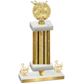 Premium Single Gold Glacier Third Place Bowling Trophy