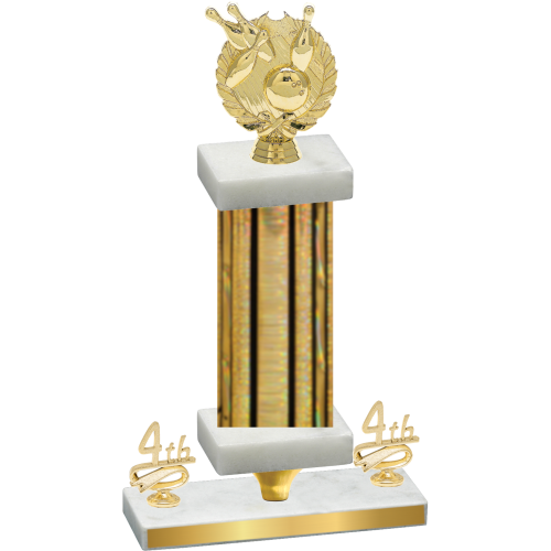 Premium Single Gold Glacier Fourth Place Bowling Trophy