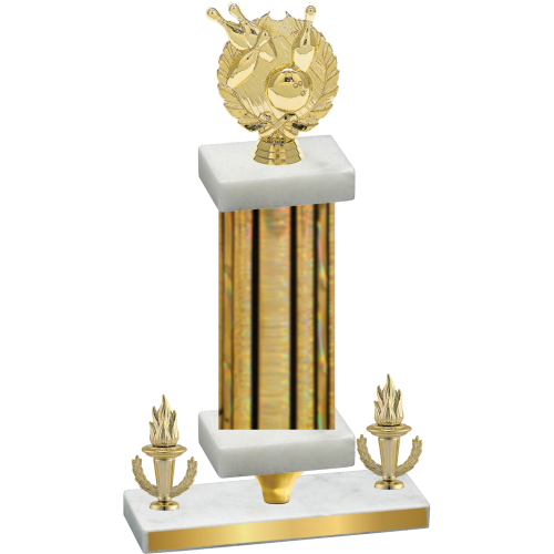 Premium Single Gold Glacier Victory Bowling Trophy