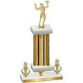 Premium Single Gold Glacier Victory Volleyball Trophy