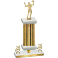 Premium Single Gold Glacier Year Volleyball Trophy