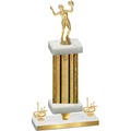 Premium Single Gold Glacier First Place Volleyball Trophy