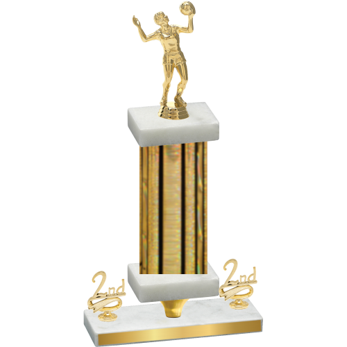Premium Single Gold Glacier Second Place Volleyball Trophy
