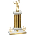 Premium Single Gold Glacier Third Place Volleyball Trophy