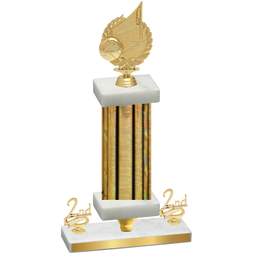 Premium Single Gold Glacier Second Place Volleyball Trophy