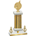 Premium Single Gold Glacier Victory Volleyball Trophy