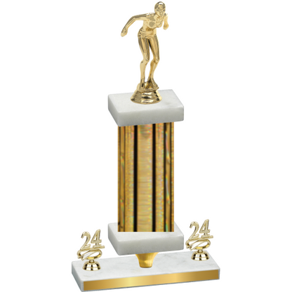 Premium Single Gold Glacier Year Tennis Trophy