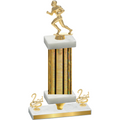 Premium Single Gold Glacier Second Place Football Trophy