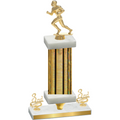 Premium Single Gold Glacier Third Place Football Trophy