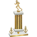 Premium Single Gold Glacier Victory Football Trophy