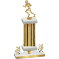 Premium Single Gold Glacier Year Football Trophy